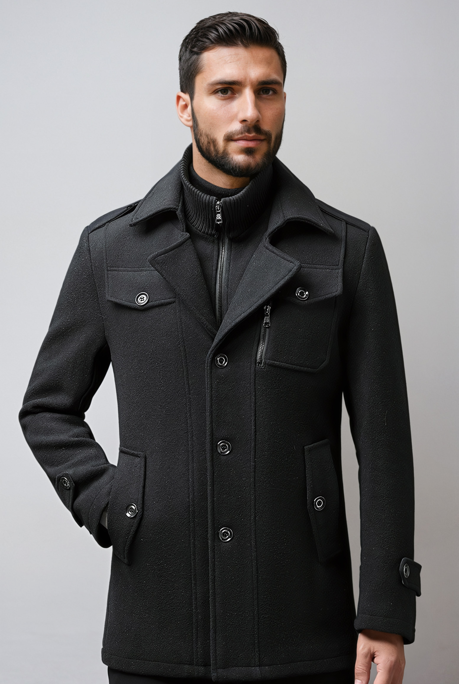 Monte Savino Wool Overcoat