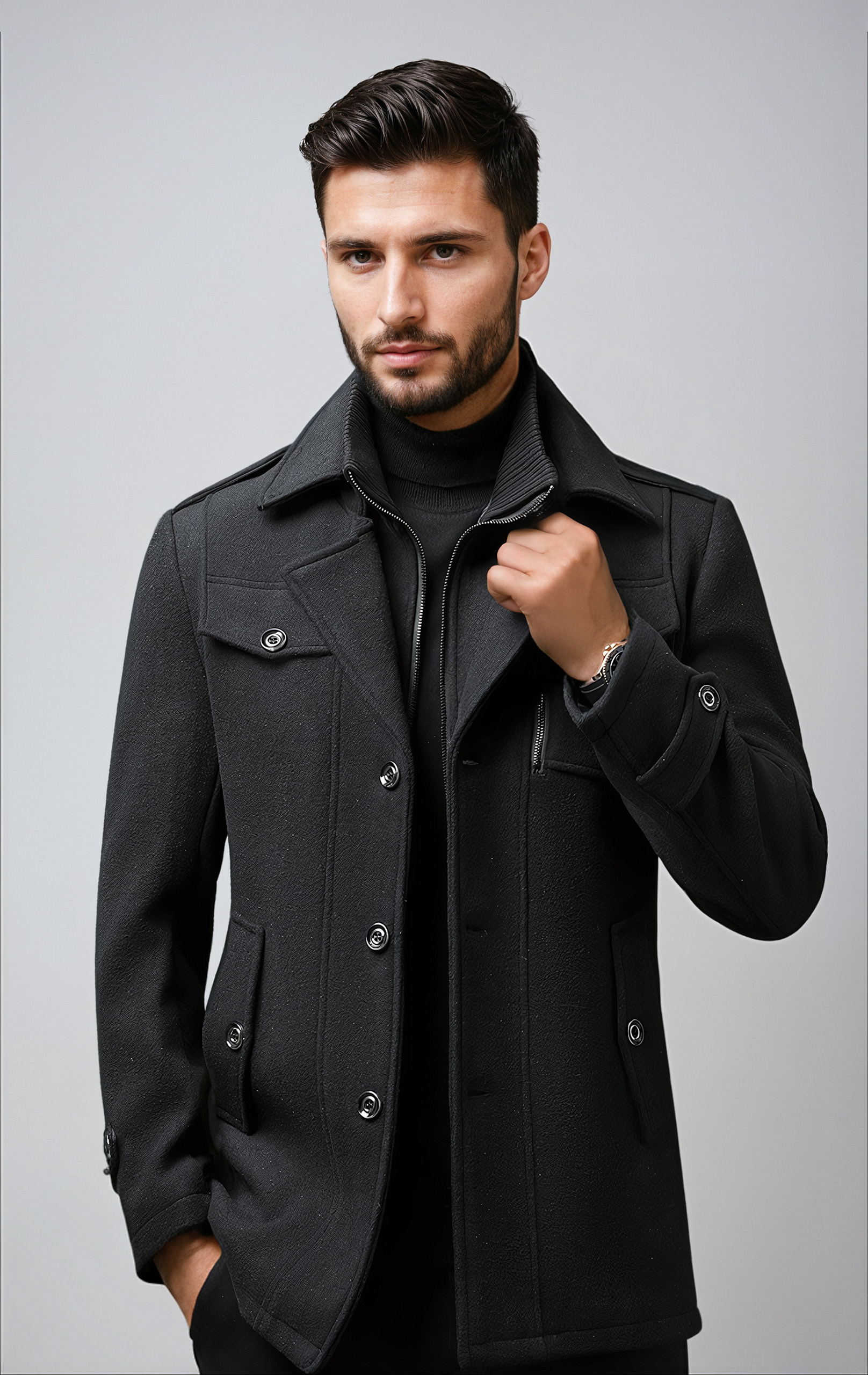 Monte Savino Wool Overcoat