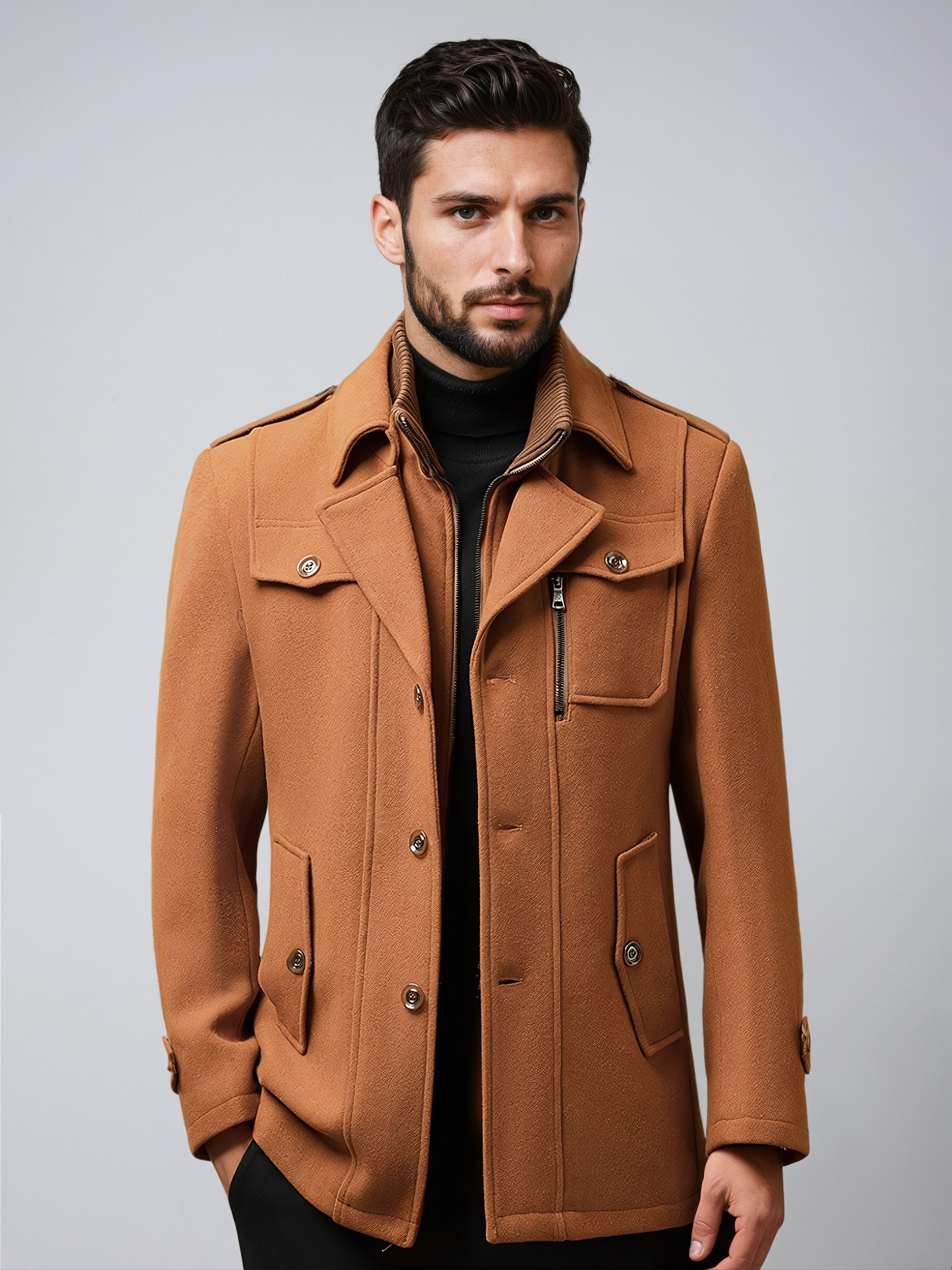 Monte Savino Wool Overcoat