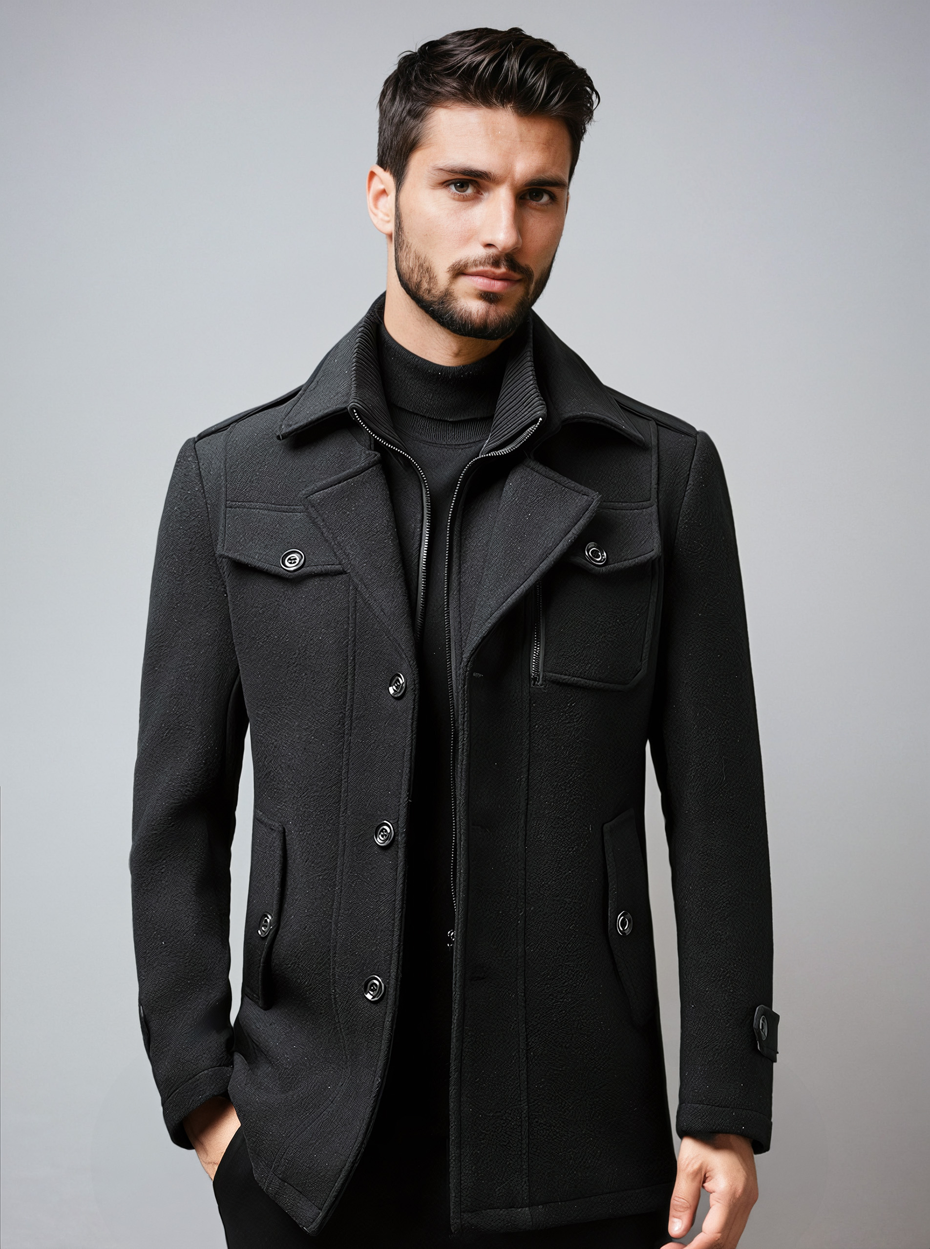 Monte Savino Wool Overcoat